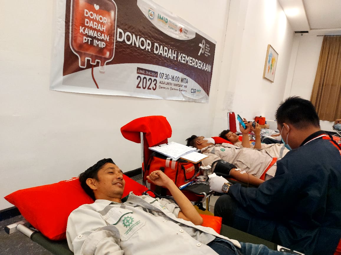 Warnai HUT ke 78 RI, PT IMIP Target Kumpulkan 350 Kantong Darah