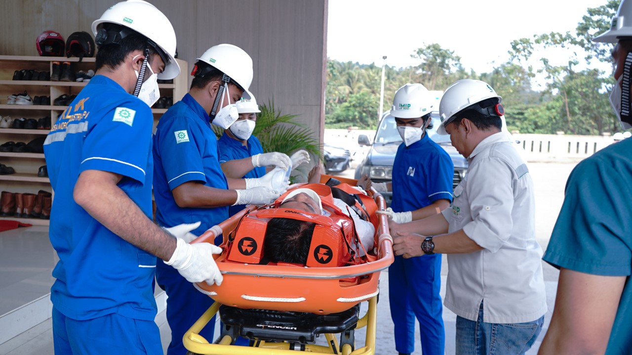 PT IMIP Latih Kesiapan Karyawan untuk Tanggap Bencana