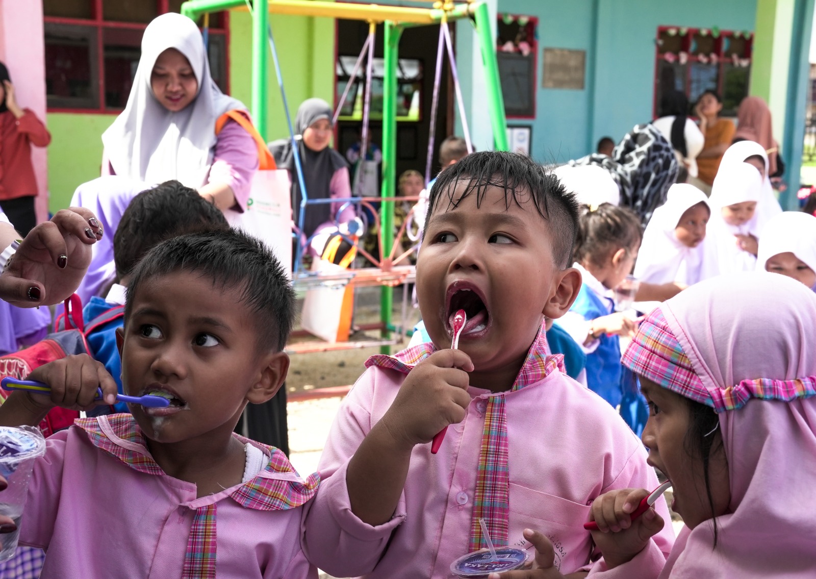 PT IMIP Edukasi Kesehatan Gigi dan Mulut ke Anak PAUD
